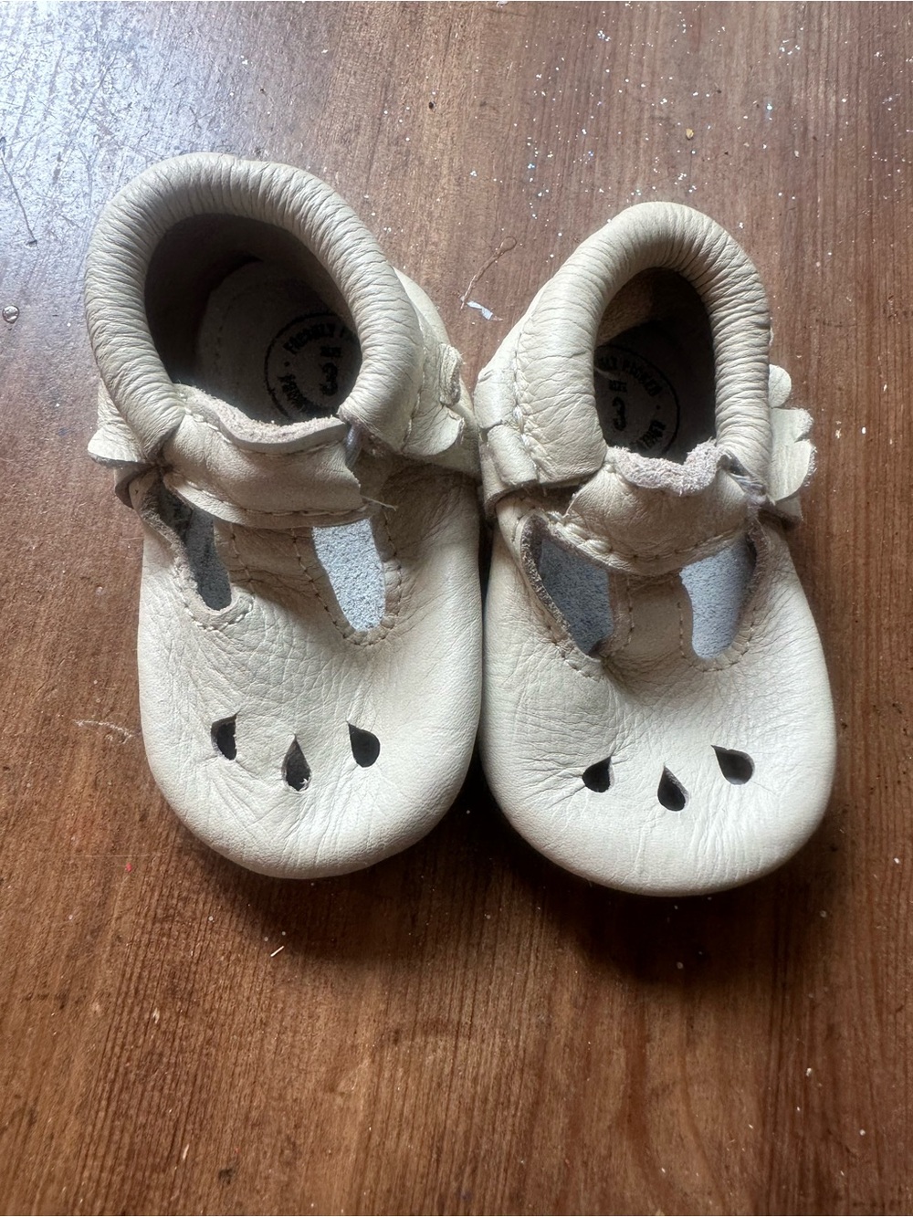 Freshly Picked Cream Mary Jane Baby Shoes